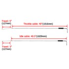 40  Stainless Steel Extended Throttle   Idle Cable Set For Harley Sportster Xl