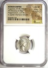 Augustus Silver Ar Denarius Octavian 27 Bc - Certified Ngc Choice Xf  ef 
