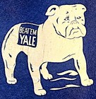 Vintage 1940s Yale University Bulldogs Football Pennant  Wow 