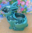 Yankee Candle Easter Teal Bunny  Chrome Tea Light Candle Holder Free Gift Wrap