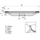6 Inch 150mm  Hole 32mm  Type 12a2-20 Dish Diamond Grinding Wheel Carbide  Saw
