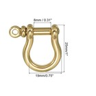 D-ring Shackle  3pcs 8mm Inside Width Solid Brass U Shape Small Shackles