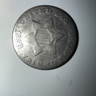 1853  Silver Three Cent Coin