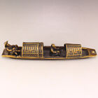 Old Chinese Brass Figure   Boat Statue