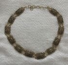 Vintage Chunky Gold Tone Filigree Women   s Metal Belt Small Medium Taiwan