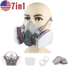 7-in-1 Half-face Gas Mask  Respirator For Painters   Protection  6200 Series 