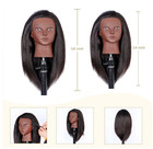 Mannequin Head Human Hair  Cosmetology Doll Head For Hairdresser Practice 16inch