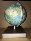 Vintage Rand Mcnally World Portrait Globe Topography   Storage Base 1970s