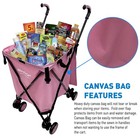 Easygo Rolling Cart Folding Grocery Shopping Cart Laundry Bag With Wheels  Re   