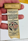 Maes Magicians Alliance Of Eastern States 1941 Name Tag Vino Carey Juggler  z7a