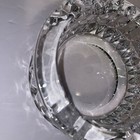 Vintage Large Lead Crystal Cut Clear Glass Cigar Cigarette Ashtray  Heavy 