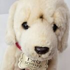 Fao Schwarz Lab Puppy Plush Tan Dog Red Collar Labrador Stuffed Animal Toy