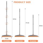 Multifunction Silicone Broom  54 Inch Long Handle Floor Gray Orange