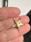 10k Gold Oes Brooch Antique Seed Pearl Eastern Star Masonic Pin Vintage Rare