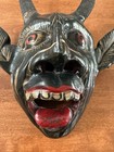 Vintage Mexican Folk Art Handmade Wooden Diablo Devil Mask - Guerrero-style A   