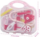 12pcs Toddler Doctor Kit Pretend Play Medical Toy Set With Carry Case Pink