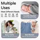 Hooded Baby Towels For Newborn 2 Pack 100  Muslin Organic Cotton Baby Bath To   