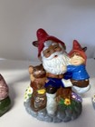 Vintage Gnome Piggy Bank Unieboek B v  1979 Woman Man Lot Painted Figures