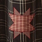 8 Point Star Shower Curtain Black Plaid Primitive Country Farmhouse Bathroom