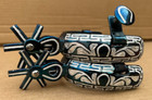 Mexican Charro Blue Spurs  Espuelas Charras Azules  Saddle Horse Charro Spurs