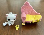 2006 Hasbro Littlest Pet Shop Lps White Cat 148 Super Sassy Pets W  Accessories