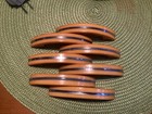 Rare - 7- 4in Art Deco Bakelite Butterscotch    Chrome Drawer  cabinet  Handles