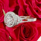 2 85ct Vintage Halo Lab Created Diamond Art Deco Engagement Ring 14k Gold Over