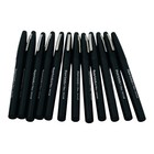 12 Pens Paper Mate Flair Black Felt Tip Pens 0 7mm - No Box