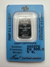 Extremely Rare 5 Gram Palladium Bar Pamp Statue Of Liberty In Assay Low Serial  