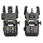 Foldable Iron Sights Flip-up Front And Rear Sight Fiber Optics Dual Aiming Mode