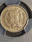 1865 Three Cent Nickel   Pcgs Au53   Mintage Of  11 382 000