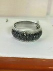 2ct Round Cut Lab Created Black Diamond Wedding Band Ring 14k White Gold Plated