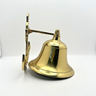 Vintage Brass Ship Bell Anchor Wall Mount Nautical Maritime Decor 5 25  Diam