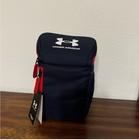 Under Armour Sideline Mini Cooler Lunch Bag Hard Insert Zipper Handle Navy Red
