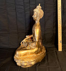Tibetan Buddhist Statue In Brass Vintage Made In India