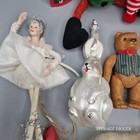 Vintage Lot Of 18 Assorted Christmas Tree Ornaments And Decor Mixed Variety  5