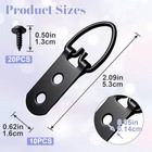 30pcs D-ring Picture Hangers  Extra Large Strap Hanger With Black-2 Holes-10pcs