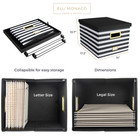 Paper Organizer Storage  Portable File Box With Handle  Hanging File Folder Box 