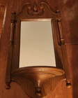 Mirror Syroco Large Vintage  Hanging 20x11  With Shelf Trinkets Grannycore Htf