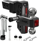 Aluminum Tow Hitches W  6-inch Drop rise  Adjustable Trailer Hitch 2-ball Mount