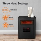 Lifesmart 1500-watt Electric Cabinet 6-element Infrared Heater With Black Steel