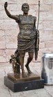 Classic Caesar Roman Military Art Bronze Marble Statue Sculpture Figurine Gift
