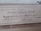 Nevada County Vintage Check