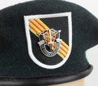 Us Army Special Forces Green Beret   Cap Badge Us Military Hat Sz L