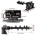 Skid Steer Auger Attachment Hydraulic Earth Drill Post Hole Digger