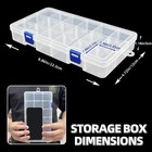 Plastic Organizer Container Storage Box Adjustable Divider Removable Grid Com