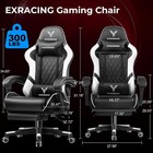 Gaming Chair Ergonomic Computer With 2 30 Ft X 1 71 X 3 94 Ft  White 