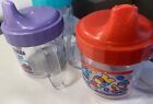 Playtex Vintage Cherub Sippy Cup Lot 90s Clear Sports Bears Rodeo Rare Htf        