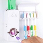 Toothpaste Dispenser   5 Toothbrush Holder Set Wall Mount Stand Us Fast Shipping