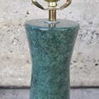 Vintage Solid Marble Green Table Lamp Heavy Mid Century Post Modern Mod Design 